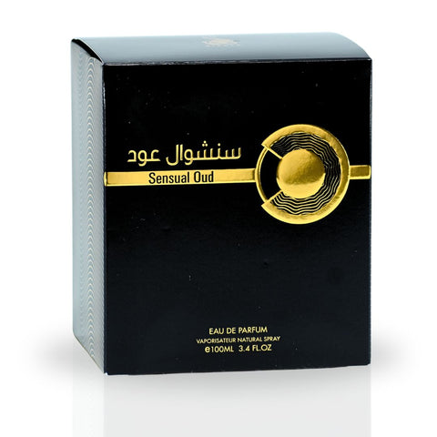 Sensual Oud EDP Spray 100ML (3.4 OZ) By RISALA | Dive Into The Luxurious And Enchanting Essence Of Exotic Fragrance. - Intense Oud