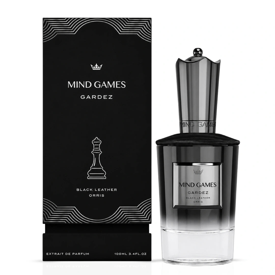Mind Games Gardez Extrait de Parfum 100ml EDP bottle with elegant packaging, showcasing a luxurious fragrance container.