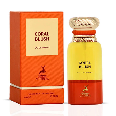 Coral Blush Eau de Parfum Spray 80ml (2.7 oz) by Maison Alhambra | Sweet, Rich & Unapologetically Daring - Intense Oud