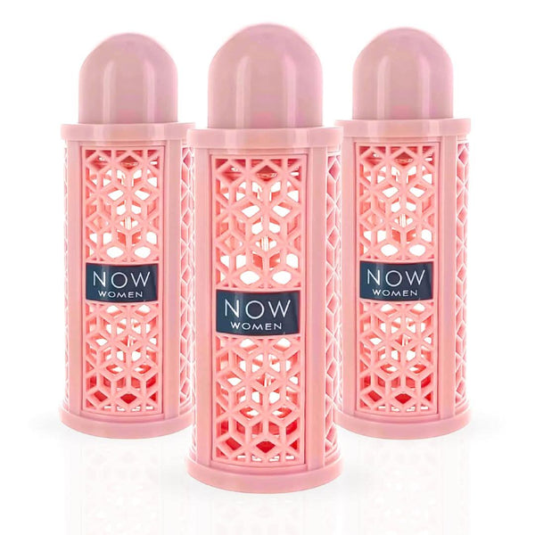 Now Women Eau de Parfum Spray 100ml (3.4 oz) by Rave (Pack of 3)