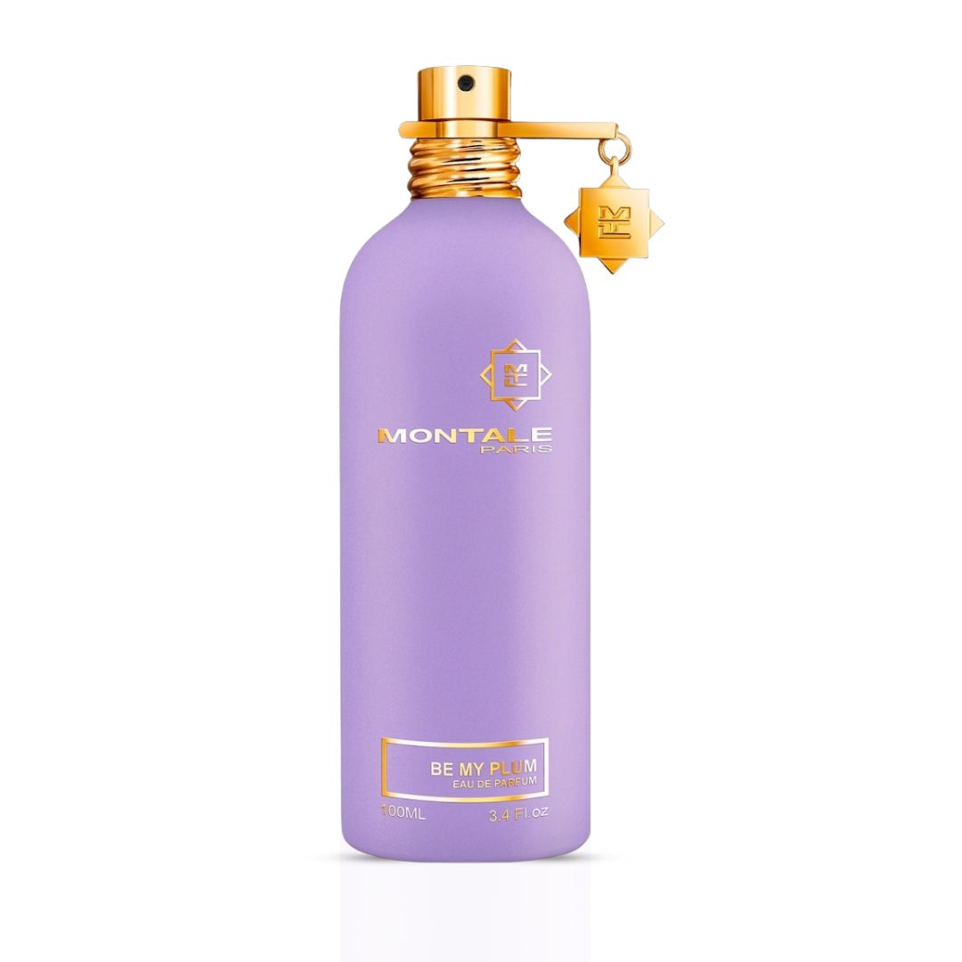 Montale Be My Plum Eau de Parfum spray bottle, 100ml, with elegant packaging and purple plum-themed design.