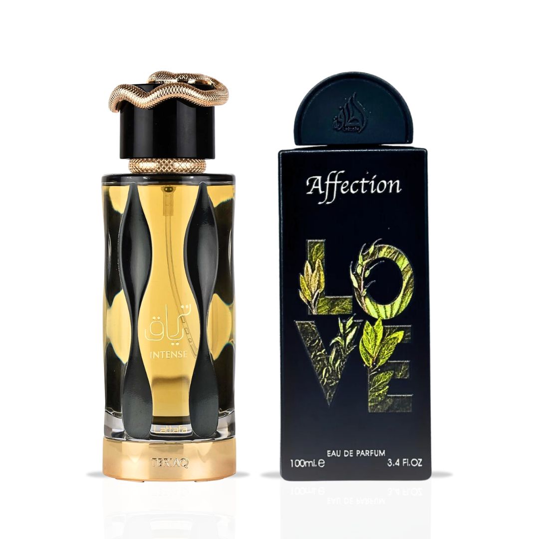 Teriaq Intense & Affection EDP Sprays 100ML (3.4 OZ) By Lattafa | Long Lasting, Luxurious, Enchanting Scents. (INDULGENCE BUNDLE) - Intense Oud