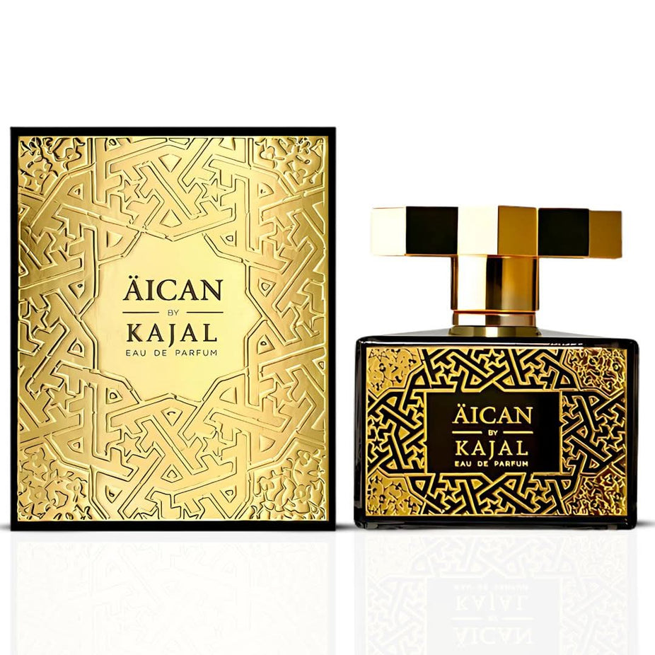Aican Eau de Parfum Spray by Kajal, 100ml bottle with elegant packaging and floral fragrance design.