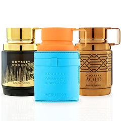Odyssey Mandarin Sky Limited Edition, Aoud Edition, Wild One Gold Edition EDP Sprays 100ML By Armaf | A Dynamic Collection Of Vibrant, Exotic & Sophisticated Scents. (COLLECTION) - Intense Oud