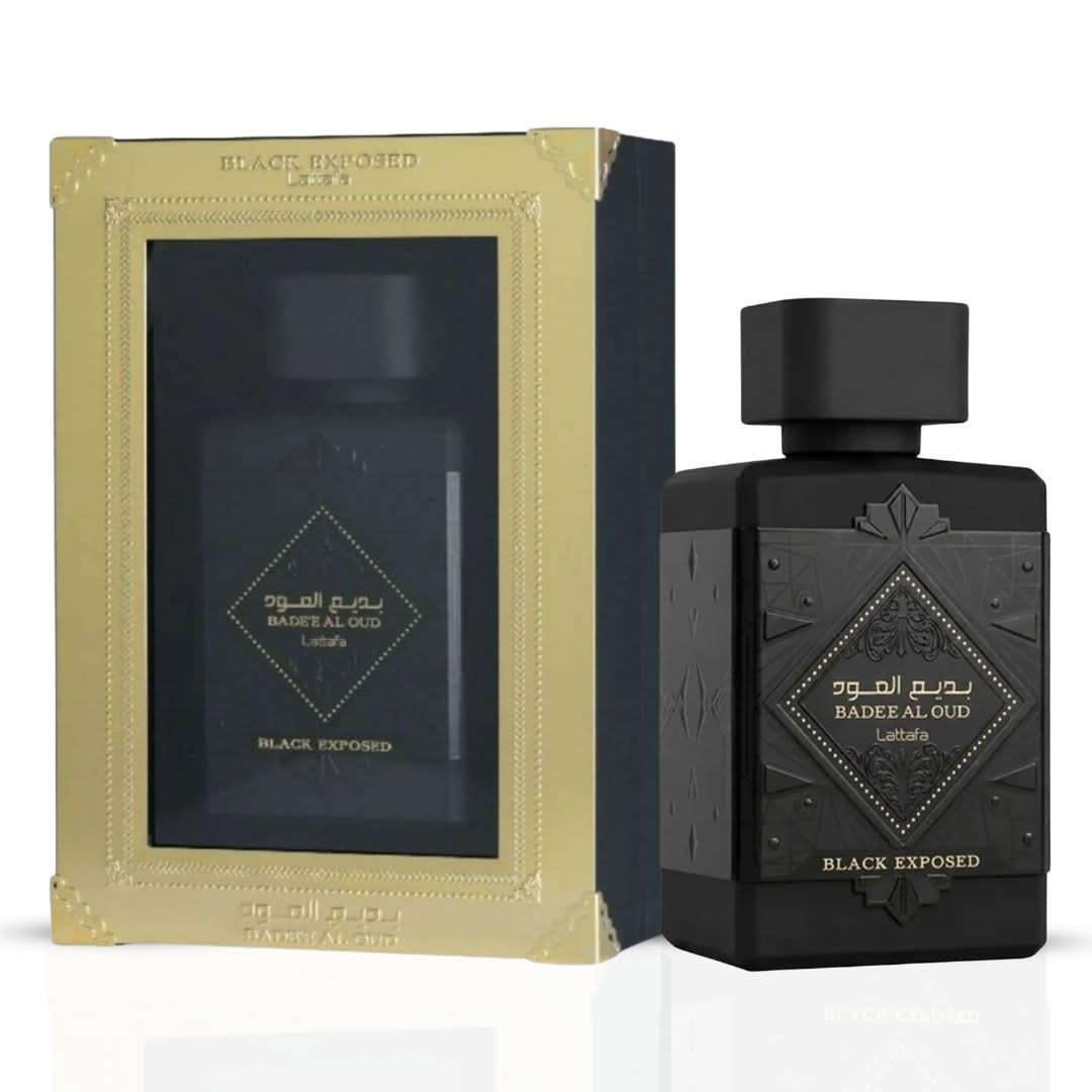 Bade'e Al Oud Black Exposed Eau de parfum Spray 100ml (3.4 oz) by Lattafa