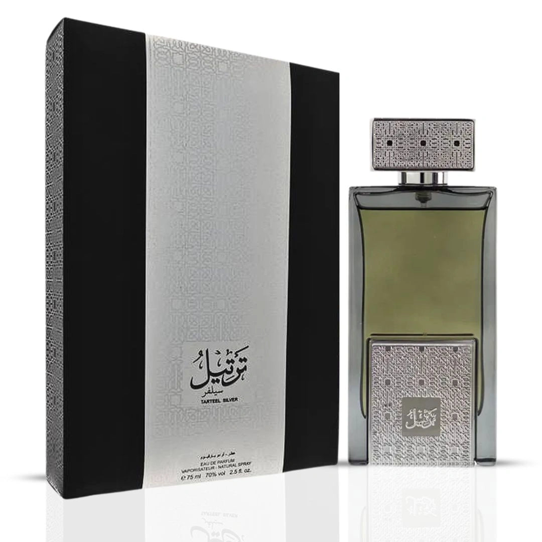 Tarteel Silver Eau de Parfum Spray 75ml (2.5 oz) by Arabian Oud - Intense Oud