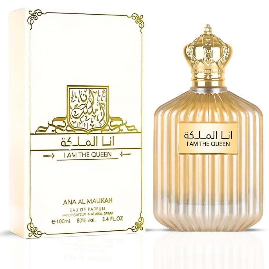 I am the Queen Eau de Parfum for Women by Ard Al Zaafaran, 100mL bottle with elegant floral and oriental fragrance design.