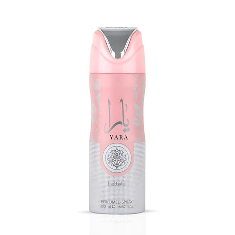 Yara Perfumed Body Spray 200ml (6.7 oz) for Women by Lattafa (Velvet Pouch)