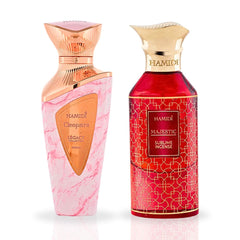 Legacy Cleopatra EDP Spray 100ML (3.4OZ) & Majestic Sublime Incense EDP Spray 85ML (2.8 OZ) By Hamidi| Long Lasting & Refreshing Fragrances. (SUPREME BUNDLE) - Intense Oud