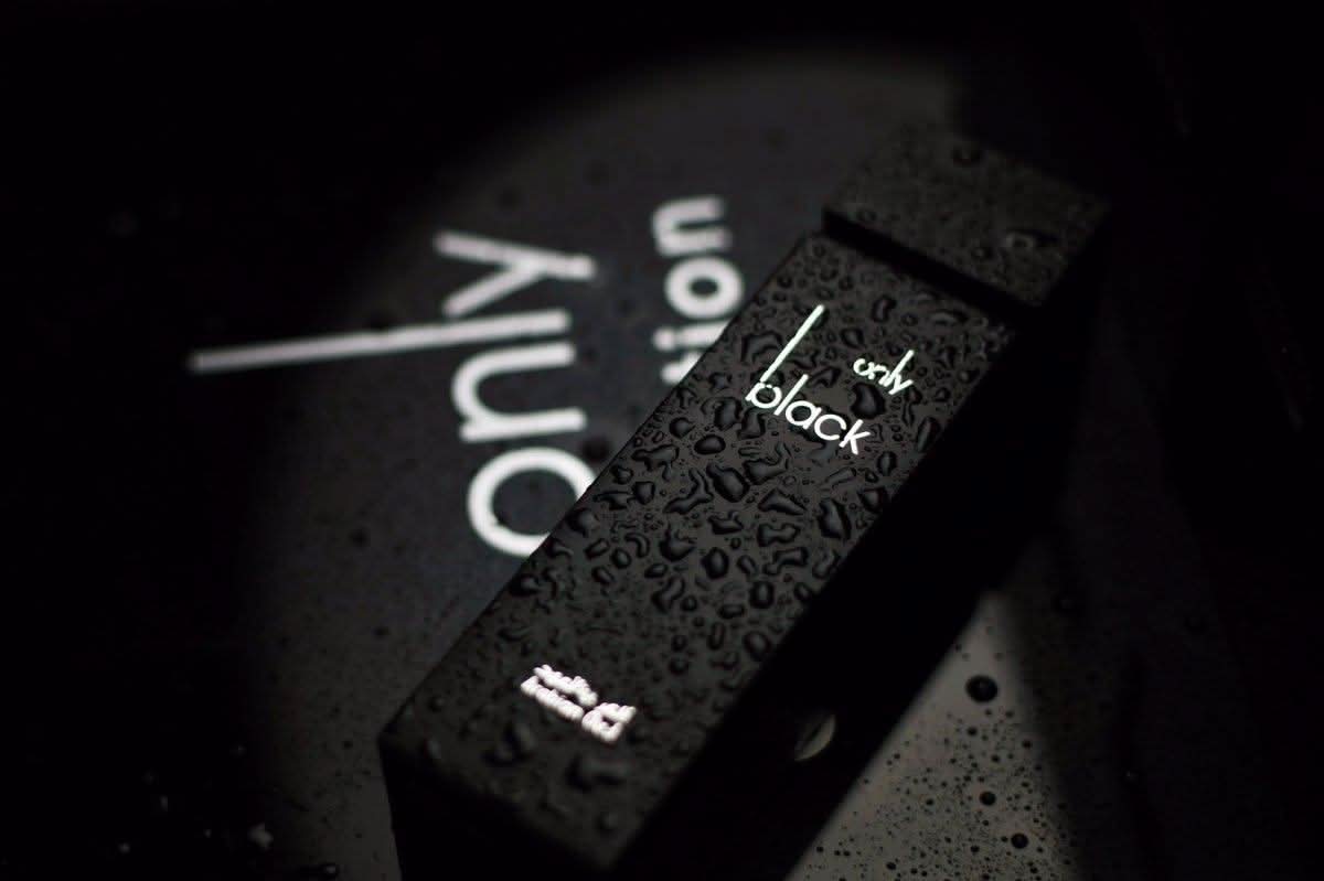 Arabian Oud Only Black EDP Eau De Parfum 100ml bottle with sleek black design and elegant cap.