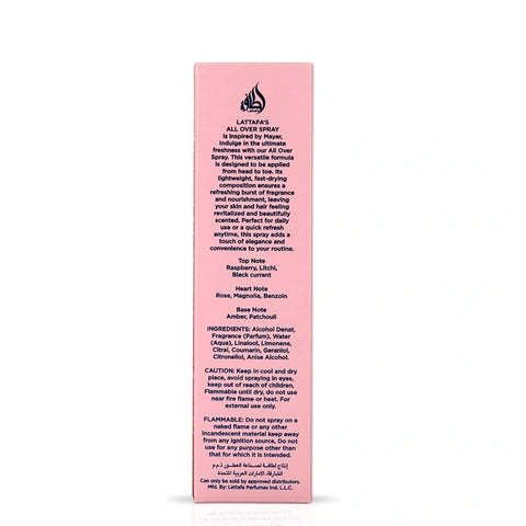 Mayar All Over Spray 150ml (5.07 oz) by Lattafa | Fruity Enough to Flirt, Floral Enough to Enchant - Intense Oud