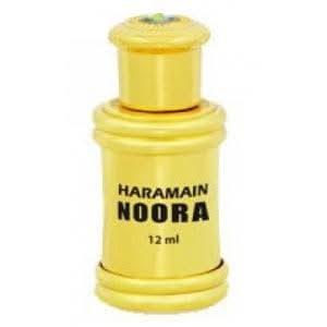 Noora perfume oil by Al Haramain in a 12ml bottle, concentrated CPO with elegant packaging.