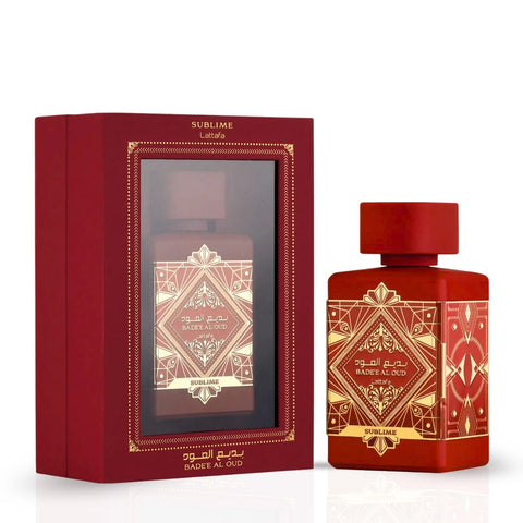 Bad'ee Al Oud Sublime Eau de Parfum Spray 100ml (3.4 oz) & All Over Spray 150ml (5.07 oz) by Lattafa | Scent That Stays With You (Bundle) - Intense Oud