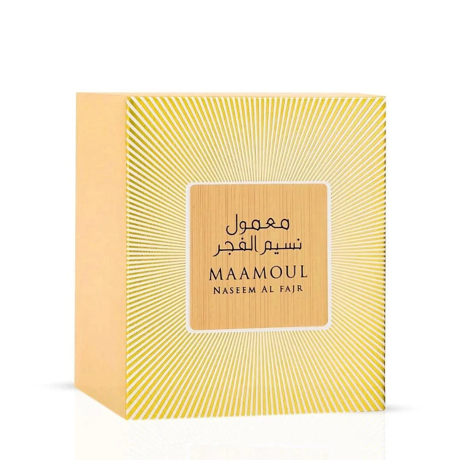 Rasasi Maamoul Naseem Al Fajr Bakhoor in 150g container, traditional aromatic incense with floral and woody scents.