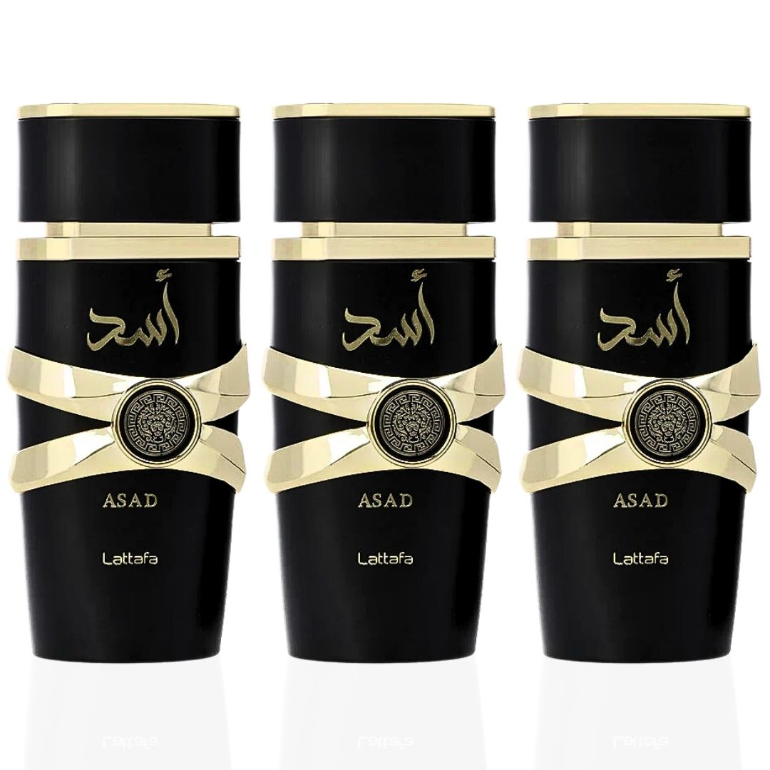 Asad EDP Spray 100ML (3.4 OZ) By Lattafa | Best Scent For a Lasting Impression. (PACK OF 3) - Intense Oud
