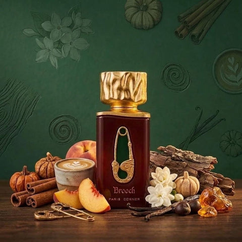 Brooch, The Show Magnifique & Aira Eau De Parfum Sprays 100ml (3.4 oz) By Paris Corner (Bundle)