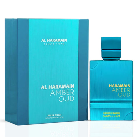 Amber Oud Aqua Dubai Extrait de Parfum By Al Haramain & Fayora Oshino Eau de Parfum by Paris Corner Sprays 100ml (3.4 oz) (Bundle)