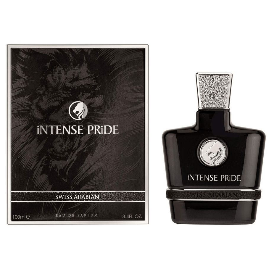 Swiss Arabian Intense Pride for Men Eau De Parfum 100ml bottle with sleek packaging and branding details.