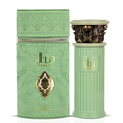 The Pompous Pistachio Bundle - Eclaire Pistache Eau de Parfum Spray 100ml (3.4oz) by Lattafa, Nada Whimsical Eau De Parfum Spray 100ml (3.4 oz) By Paris Corner & Manaal Eau de Parfum Spray 100ml (3.4 oz) by Ard Al Zaafaran