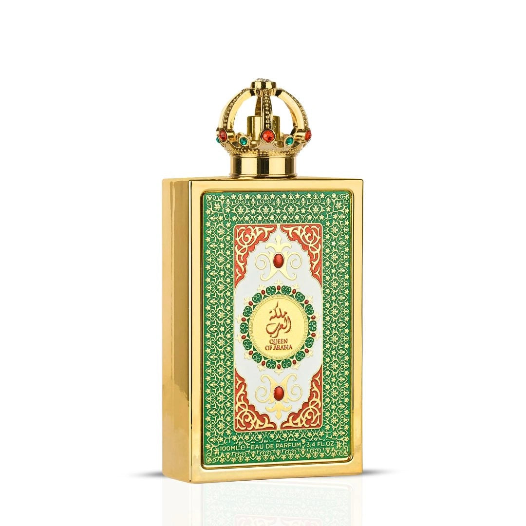 Queen of Arabia Eau De Parfum Spray 100ml (3.4 oz) by Lattafa Pride | A Golden Halo of Coconut, Salt & Vanilla - Intense Oud