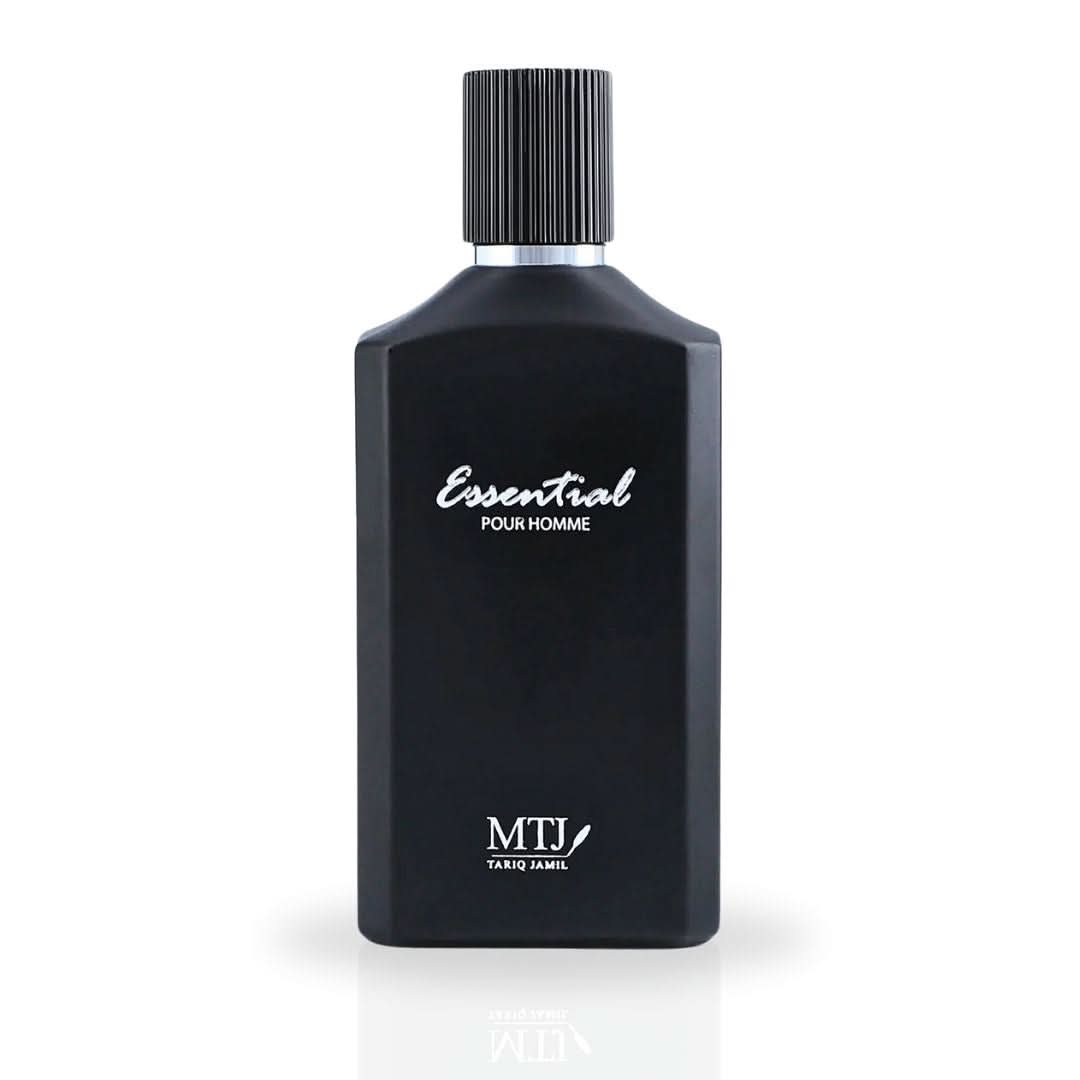 MTJ Essential Pour Homme EDP spray 100ML with spicy, citrus, leathery notes, showcasing the luxurious masculine fragrance.