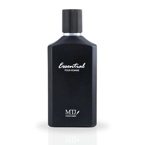 MTJ Essential Pour Homme EDP spray 100ML with spicy, citrus, leathery notes, showcasing the luxurious masculine fragrance.