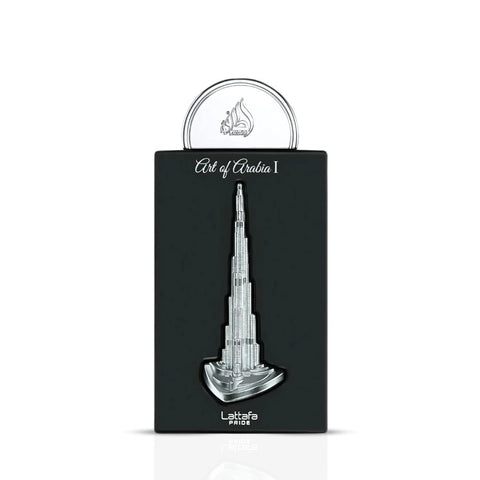 Art of Arabia I Eau de Parfum Spray 100ml (3.4 oz) by Lattafa Pride | Fresh Energy, Smoky Elegance, Timeless Edge - Intense Oud