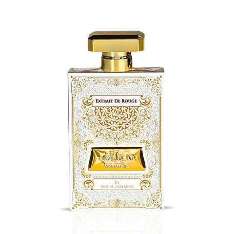 Meethaq Extrait de Rouge Eau de Parfum Spray 100ml (3.4 oz) by Ard Al Zaafaran | Citrus Spark Meets Floral Elegance With A Sweet Embrace - Intense Oud