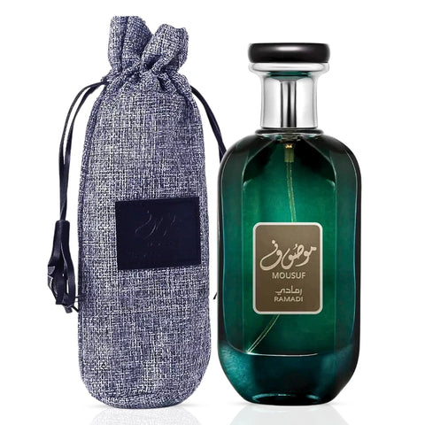 Ard Al Zaafaran Mousuf Azure and Ramadi Eau de Parfum sprays bundle, 100ml each, featuring elegant glass bottles.