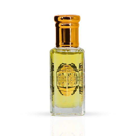 Intense Oud Scandalous perfume oil 12ml with black gift box, featuring a sleek loose oil bottle and elegant packaging.