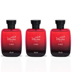 Hawas Fire For Him Eau De Parfum Spray 100ML (3.4 OZ) By Rasasi | Ignite Your Inner Passion With A Bold And Fiery Essence & Experience A Long Lasting, Luxurious Masculine Scent. (PACK OF 3) - Intense Oud