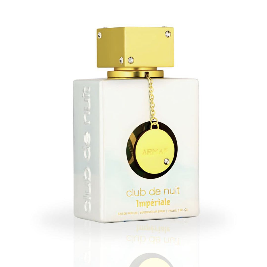 Armaf Club De Nuit Imperiale Eau de Parfum spray bottle, 105ml, with elegant packaging and a sleek design.