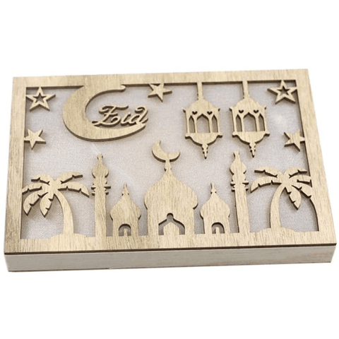 Islamic Ramadan Light up Frame - Eid with Mosque and lamps - Intense oud