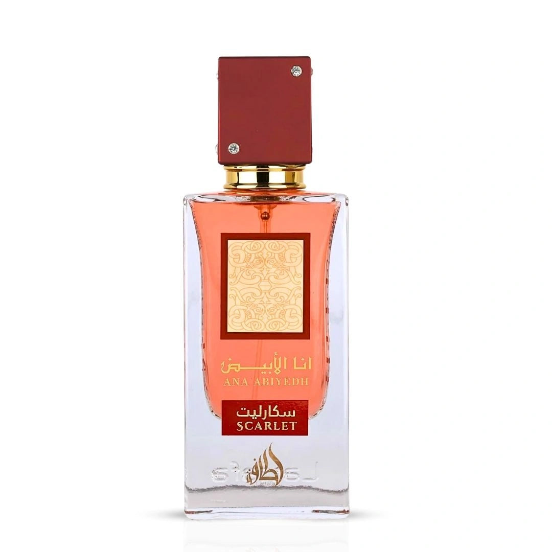Ana Abiyedh Scarlet Eau de Parfum Spray 60ml (2.04 oz) by Lattafa | Sweetness With A Bold Edge - Intense Oud