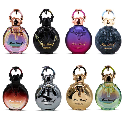 Miss Armaf Parfum Discovery Set - Eau de Parfum 5ml (0.17 oz) x 8 Pcs by Armaf | Feminine, Bold, Timeless – Armaf’s Mini Perfume Set (Gift Set) - Intense Oud