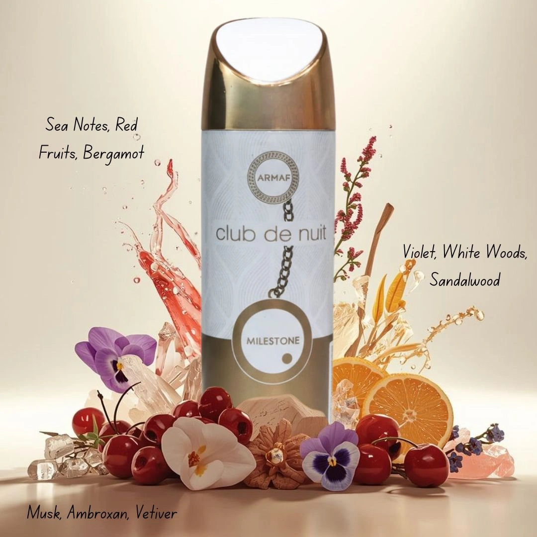 Club De Nuit Milestone Deodorant Spray 200ml (6.8 oz) by Armaf - Intense Oud