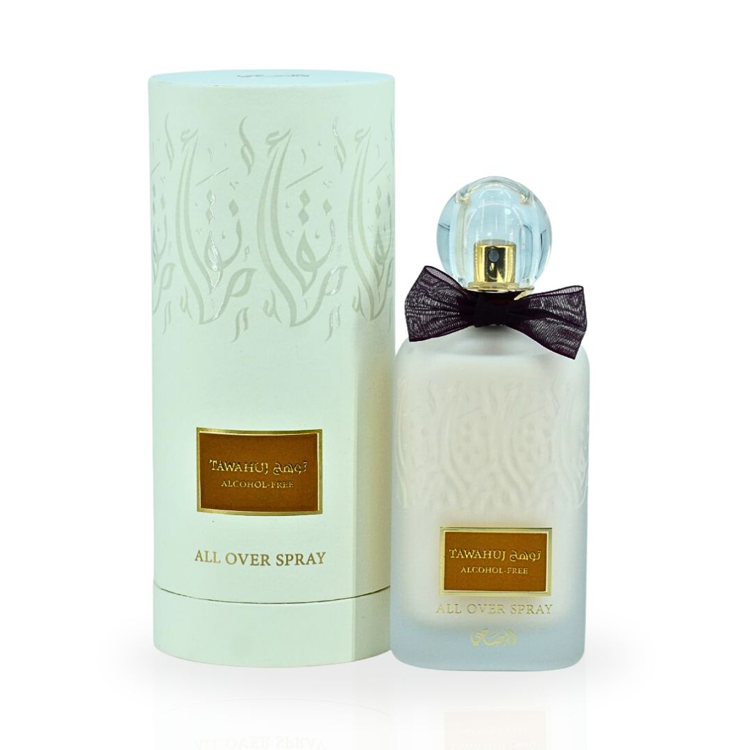 Tawahuj All Over Spray Alcohol Free 100ML (3.4 OZ) by RASASI | Redefine elegance with every spritz. (PACK OF 3) - Intense Oud