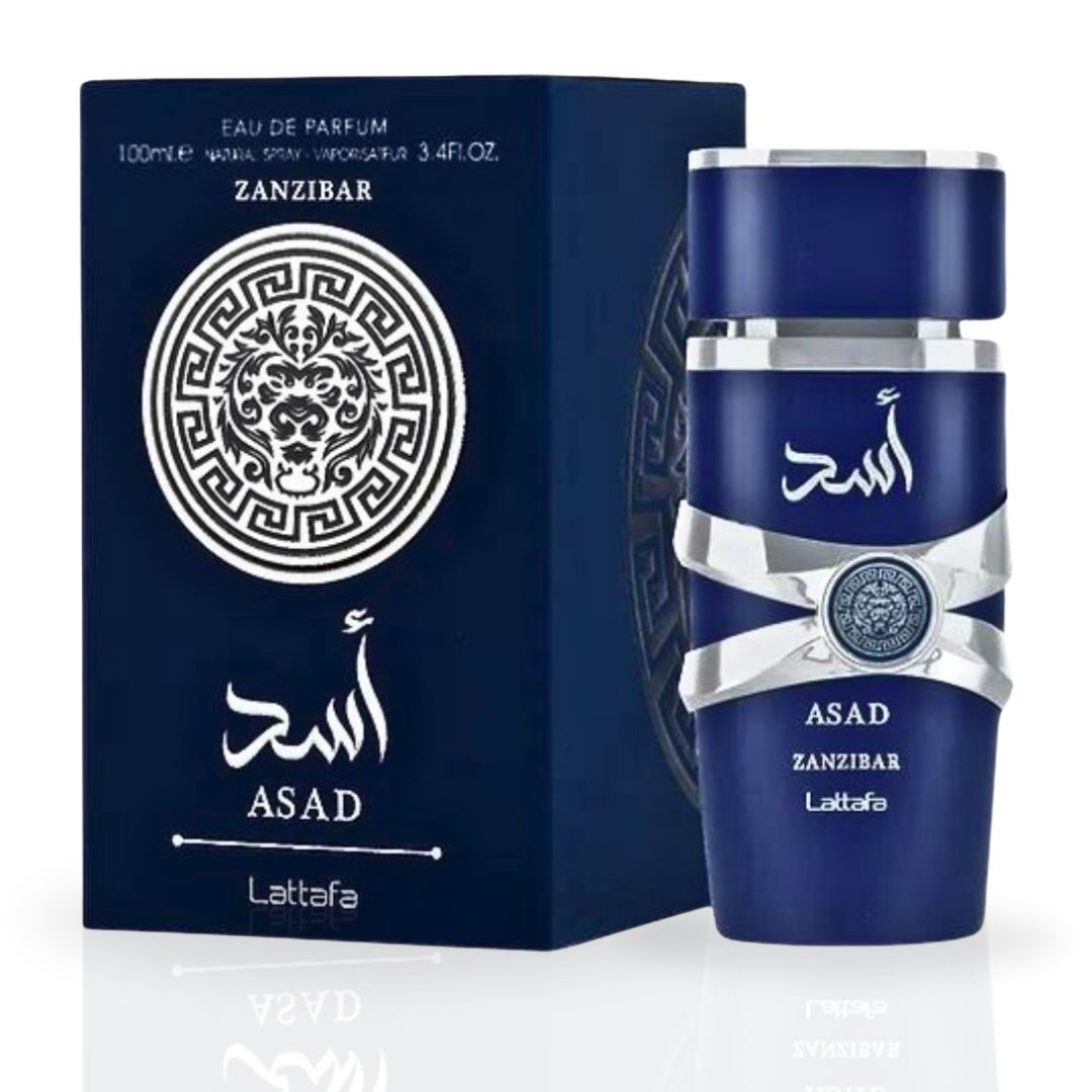 Asad Zanzibar  EDP Spray 100ML (3.4OZ) by Lattafa | Long Lasting, Embrace The Essence Of Rich Tropical Paradise. (PACK OF 3) - Intense Oud