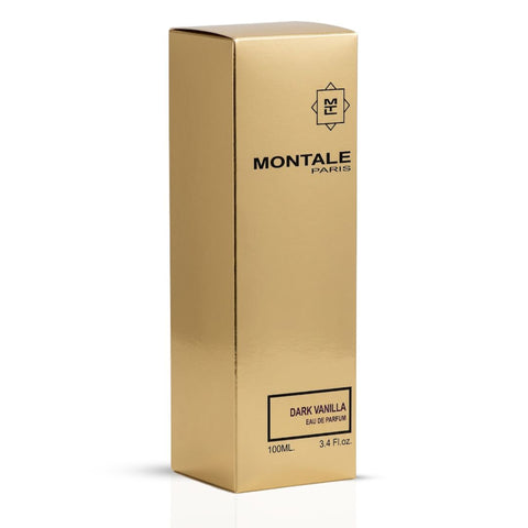 Montale Dark Vanilla Eau de Parfum spray bottle, 100ml, with elegant packaging and dark vanilla fragrance notes.