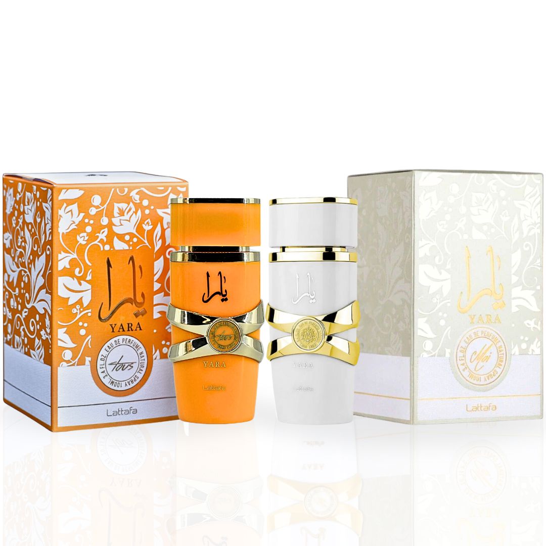 Yara Tous & Yara Moi EDP Sprays 100ML (3.4 OZ) By Lattafa | The Ultimate Duo For An Unforgettable Scent Experience. (BUNDLE) - Intense Oud