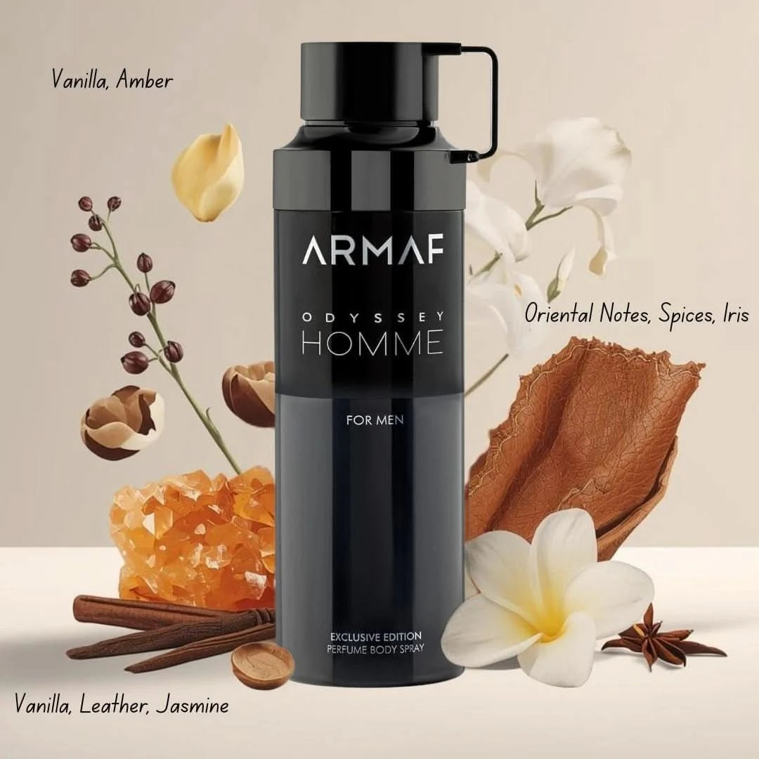 Odyssey Homme Deodorant Spray 200ml (6.8 oz) by Armaf