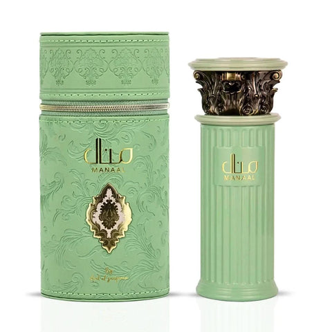Bundle of Lattafa perfumes including Manaal by Ard Al Zaafaran, La Charmante by Maison Alhambra, and Fakhar all-over spray in 100ml and 150ml bottles.