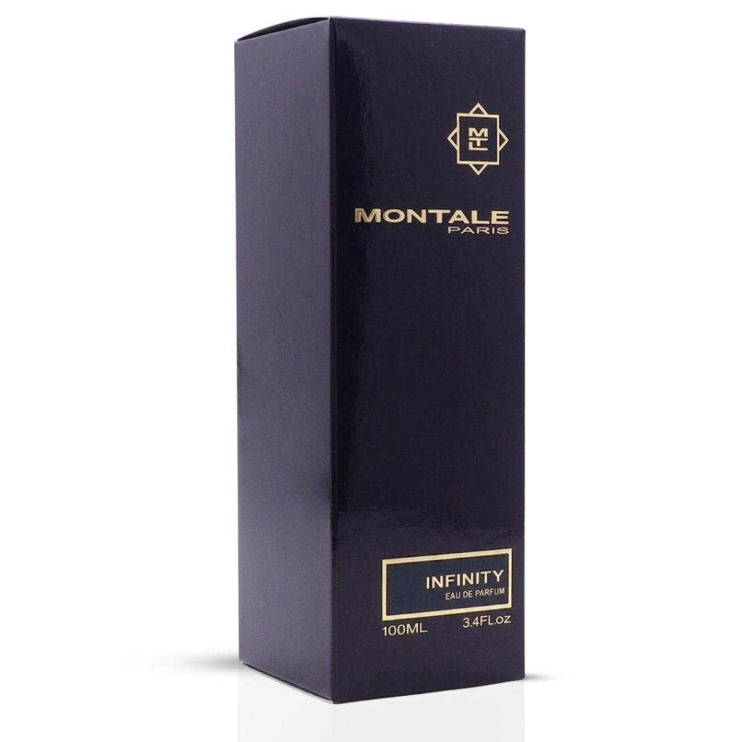 Montale Infinity Eau de Parfum Spray 100ml bottle, elegant packaging, showcasing the luxury scent of this Montale fragrance.