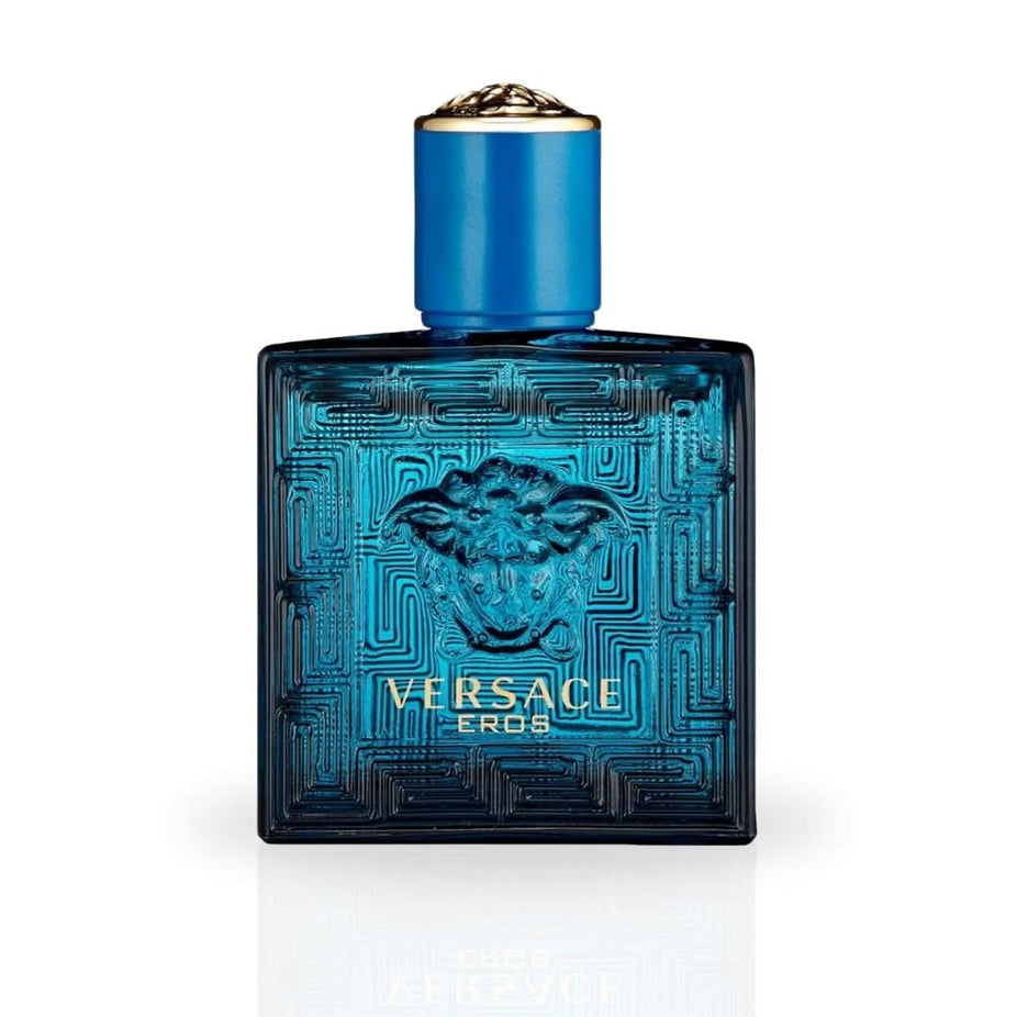 Miniature Versace Eros Eau De Toilette 5ML bottle, luxurious fragrance with a stylish design, by Versace.