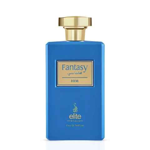 Elite Risala Fantasy For Him Eau de Parfum spray 100ml with sleek perfume bottle and elegant packaging.