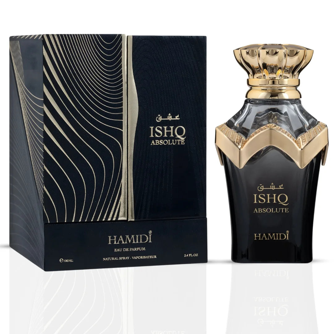Ishq Absolute & Ishq Forever Eau de Parfum Sprays 100ml (3.4 oz) by Hamidi (Bundle) - Intense Oud