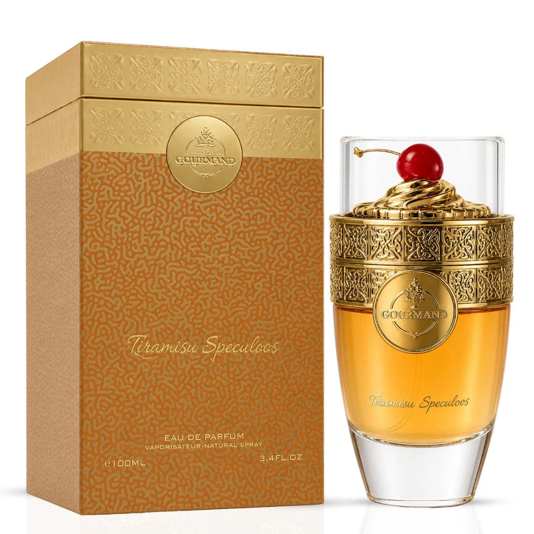 Intense Oud Tiramisu Speculoos and Choco Musk perfume bundle featuring 100ml Eau de Parfum sprays by Paris Corner and Al Rehab.