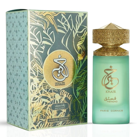 Khair Confection & Khair Pistachio Eau de Parfum Spray 100ml (3.4 oz) by Paris Corner (Bundle)