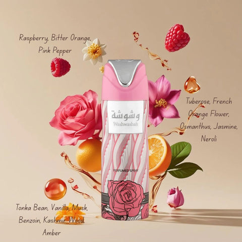 Washwashah for Women Deodorant - 200ML (6.7 oz) by Lattafa | Your Scent, Your Strength - Intense Oud