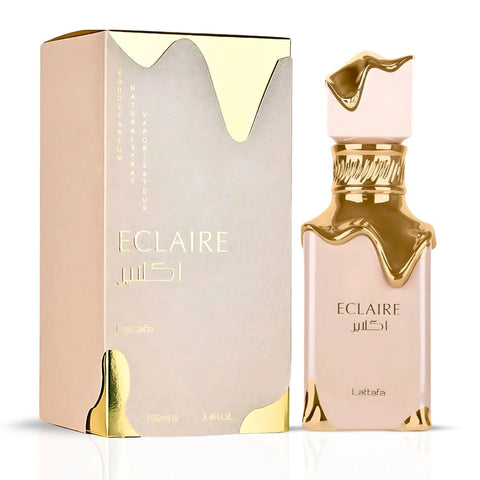 Eclaire & Angham Eau de Parfum Sprays, 100ml (3.4 oz) by Lattafa | Caramel Comfort Meets Spiced Sophistication (Bundle) - Intense Oud